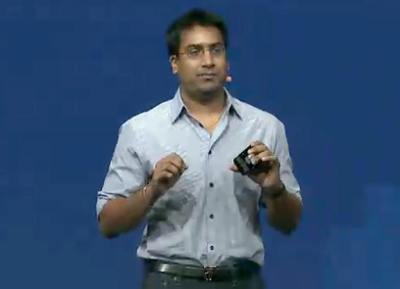 Rishi Chandra speaks at Google I/O