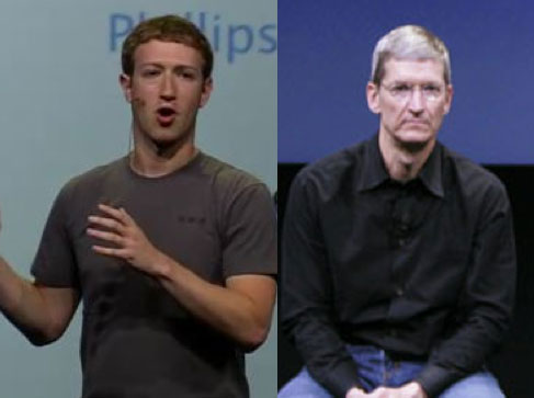 Zuckerberg Tim Cook